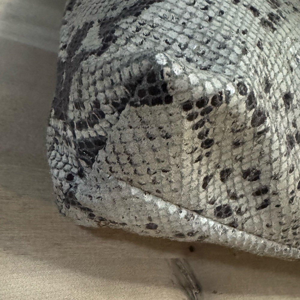 Clare V Snakeskin Patterned Tote Bag fold over clutch purse - Picture 10 of 16